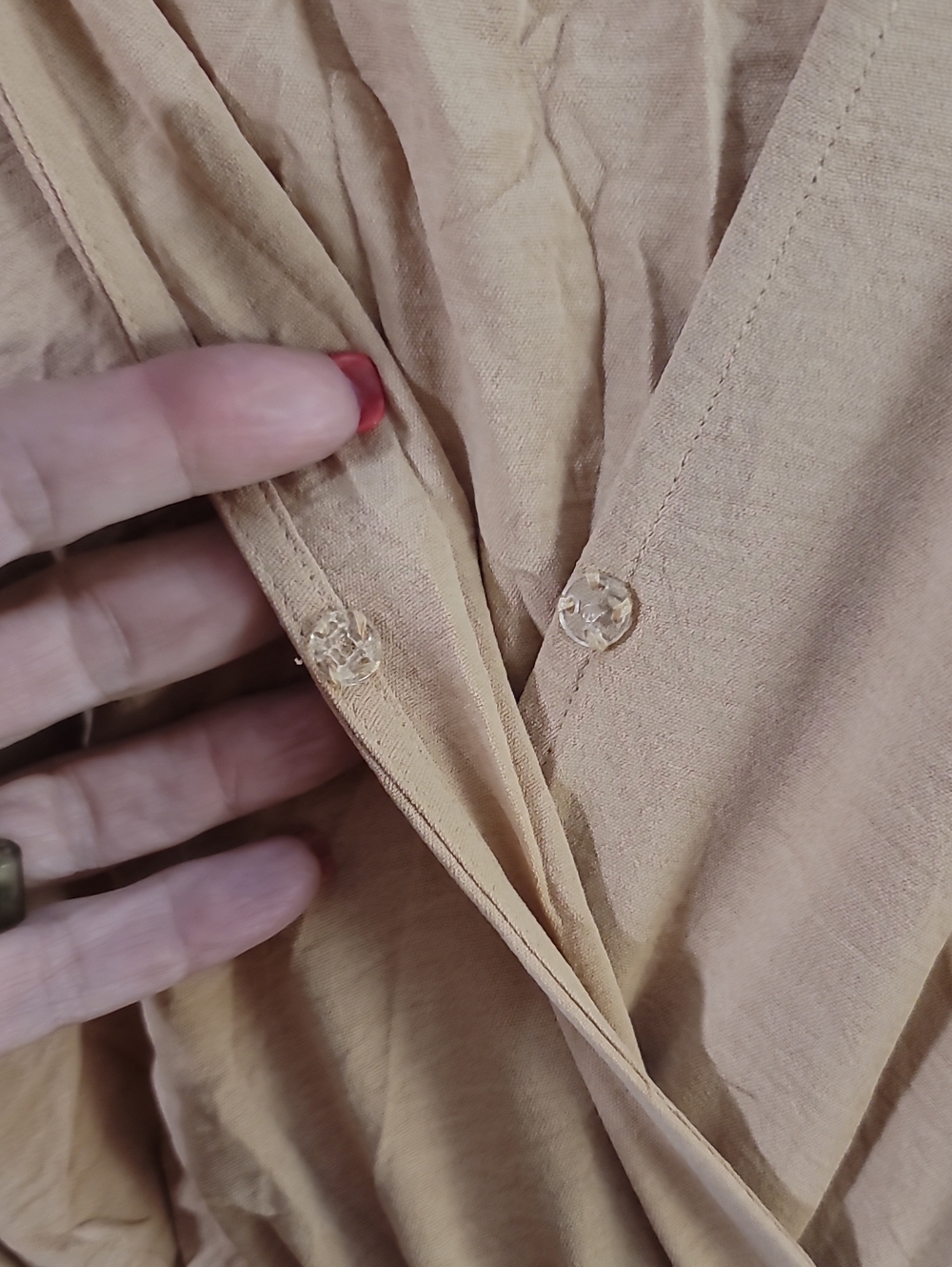 Simplee Apparel Sleeveless Wide-Leg V-Neck Jumpsuit in Taupe - Picture 5 of 11